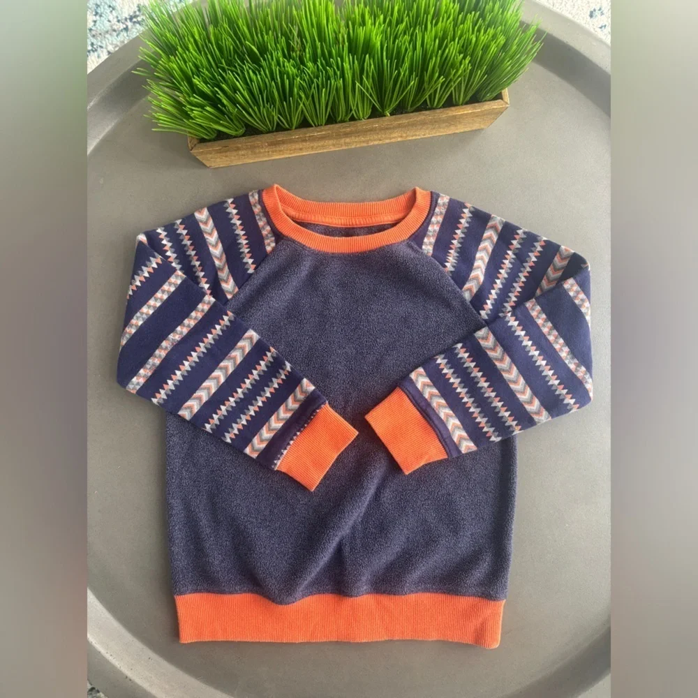 Cat & Jack Kids' Purple and Orange Geometric Sweatshirt Size 5T